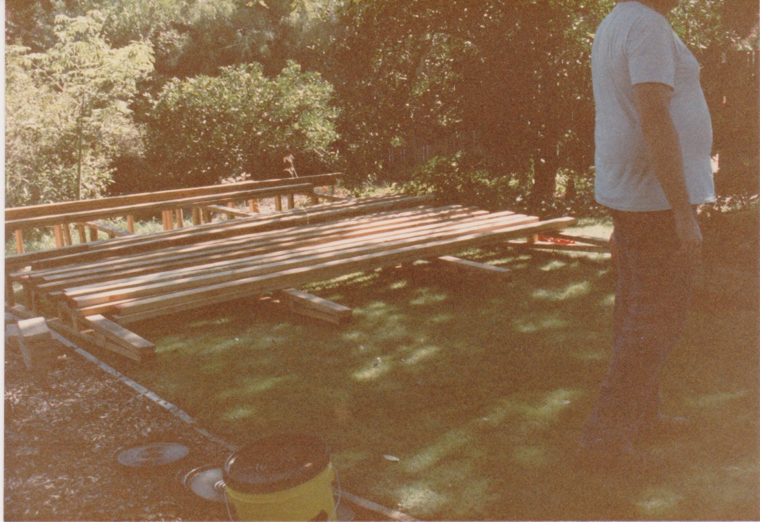 Laying out the dance floor frame