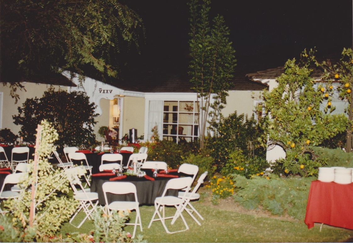 Tables set up for the party